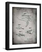 PP1079-Faded Grey Swim Fins Patent Poster-Cole Borders-Framed Giclee Print