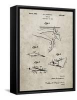 PP1079-Sandstone Swim Fins Patent Poster-Cole Borders-Framed Stretched Canvas