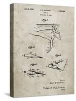 PP1079-Sandstone Swim Fins Patent Poster-Cole Borders-Stretched Canvas