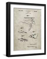 PP1079-Sandstone Swim Fins Patent Poster-Cole Borders-Framed Giclee Print
