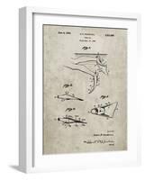 PP1079-Sandstone Swim Fins Patent Poster-Cole Borders-Framed Giclee Print