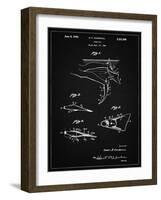 PP1079-Vintage Black Swim Fins Patent Poster-Cole Borders-Framed Giclee Print