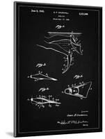 PP1079-Vintage Black Swim Fins Patent Poster-Cole Borders-Mounted Giclee Print