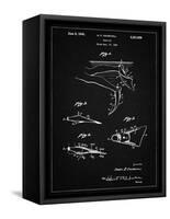 PP1079-Vintage Black Swim Fins Patent Poster-Cole Borders-Framed Stretched Canvas