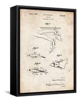 PP1079-Vintage Parchment Swim Fins Patent Poster-Cole Borders-Framed Stretched Canvas