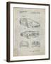 PP108-Antique Grid Parchment Ferrari 1990 F40 Patent Poster-Cole Borders-Framed Giclee Print