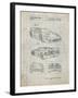 PP108-Antique Grid Parchment Ferrari 1990 F40 Patent Poster-Cole Borders-Framed Giclee Print