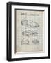 PP108-Antique Grid Parchment Ferrari 1990 F40 Patent Poster-Cole Borders-Framed Premium Giclee Print