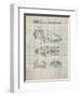 PP108-Antique Grid Parchment Ferrari 1990 F40 Patent Poster-Cole Borders-Framed Premium Giclee Print