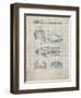 PP108-Antique Grid Parchment Ferrari 1990 F40 Patent Poster-Cole Borders-Framed Giclee Print