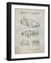 PP108-Antique Grid Parchment Ferrari 1990 F40 Patent Poster-Cole Borders-Framed Giclee Print