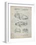 PP108-Antique Grid Parchment Ferrari 1990 F40 Patent Poster-Cole Borders-Framed Giclee Print