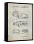 PP108-Antique Grid Parchment Ferrari 1990 F40 Patent Poster-Cole Borders-Framed Stretched Canvas