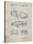 PP108-Antique Grid Parchment Ferrari 1990 F40 Patent Poster-Cole Borders-Stretched Canvas