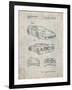 PP108-Antique Grid Parchment Ferrari 1990 F40 Patent Poster-Cole Borders-Framed Giclee Print