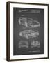 PP108-Black Grid Ferrari 1990 F40 Patent Poster-Cole Borders-Framed Giclee Print