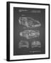 PP108-Black Grid Ferrari 1990 F40 Patent Poster-Cole Borders-Framed Giclee Print