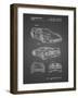 PP108-Black Grid Ferrari 1990 F40 Patent Poster-Cole Borders-Framed Giclee Print