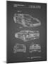 PP108-Black Grid Ferrari 1990 F40 Patent Poster-Cole Borders-Mounted Giclee Print