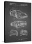 PP108-Black Grid Ferrari 1990 F40 Patent Poster-Cole Borders-Stretched Canvas