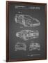 PP108-Black Grid Ferrari 1990 F40 Patent Poster-Cole Borders-Framed Giclee Print