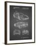 PP108-Black Grid Ferrari 1990 F40 Patent Poster-Cole Borders-Framed Art Print