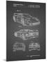 PP108-Black Grid Ferrari 1990 F40 Patent Poster-Cole Borders-Mounted Art Print