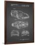 PP108-Black Grid Ferrari 1990 F40 Patent Poster-Cole Borders-Framed Art Print
