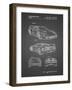 PP108-Black Grid Ferrari 1990 F40 Patent Poster-Cole Borders-Framed Art Print