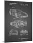 PP108-Black Grid Ferrari 1990 F40 Patent Poster-Cole Borders-Mounted Art Print