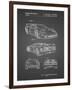 PP108-Black Grid Ferrari 1990 F40 Patent Poster-Cole Borders-Framed Art Print