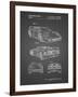 PP108-Black Grid Ferrari 1990 F40 Patent Poster-Cole Borders-Framed Giclee Print