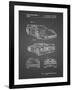 PP108-Black Grid Ferrari 1990 F40 Patent Poster-Cole Borders-Framed Giclee Print