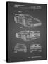 PP108-Black Grid Ferrari 1990 F40 Patent Poster-Cole Borders-Stretched Canvas