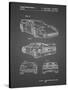 PP108-Black Grid Ferrari 1990 F40 Patent Poster-Cole Borders-Stretched Canvas