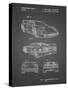 PP108-Black Grid Ferrari 1990 F40 Patent Poster-Cole Borders-Stretched Canvas