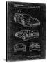 PP108-Black Grunge Ferrari 1990 F40 Patent Poster-Cole Borders-Stretched Canvas