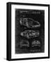 PP108-Black Grunge Ferrari 1990 F40 Patent Poster-Cole Borders-Framed Giclee Print