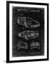 PP108-Black Grunge Ferrari 1990 F40 Patent Poster-Cole Borders-Framed Giclee Print