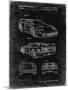 PP108-Black Grunge Ferrari 1990 F40 Patent Poster-Cole Borders-Mounted Giclee Print