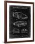 PP108-Black Grunge Ferrari 1990 F40 Patent Poster-Cole Borders-Framed Giclee Print