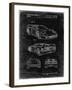 PP108-Black Grunge Ferrari 1990 F40 Patent Poster-Cole Borders-Framed Giclee Print