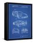 PP108-Blueprint Ferrari 1990 F40 Patent Poster-Cole Borders-Framed Stretched Canvas