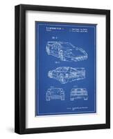 PP108-Blueprint Ferrari 1990 F40 Patent Poster-Cole Borders-Framed Premium Giclee Print