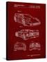 PP108-Burgundy Ferrari 1990 F40 Patent Poster-Cole Borders-Stretched Canvas