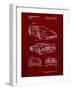 PP108-Burgundy Ferrari 1990 F40 Patent Poster-Cole Borders-Framed Giclee Print