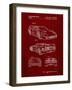 PP108-Burgundy Ferrari 1990 F40 Patent Poster-Cole Borders-Framed Premium Giclee Print