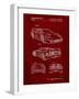 PP108-Burgundy Ferrari 1990 F40 Patent Poster-Cole Borders-Framed Premium Giclee Print