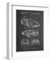 PP108-Chalkboard Ferrari 1990 F40 Patent Poster-Cole Borders-Framed Giclee Print