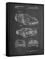 PP108-Chalkboard Ferrari 1990 F40 Patent Poster-Cole Borders-Framed Stretched Canvas